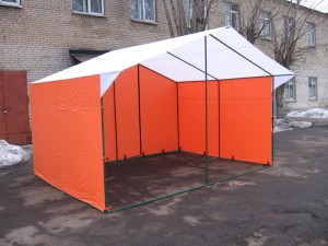 Палатка 4х3 м тент плотный, труба 20х20 мм. Россия