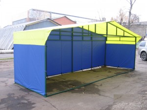 Палатка 6х2 м тент плотный, труба 20х20 мм. Россия
