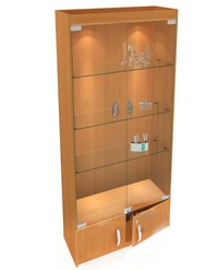 Витрина  В-6 Д (задняя стенка ДВП). 2000х850х300 (ВхДхШ) с подсветкой.