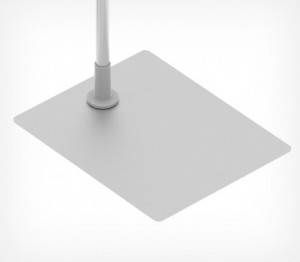Подставка прямоугольная металлическая BASE-ML с пеньком, винт M6, цвет серый