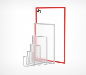 Рамка из ударопрочного пластика с закруглёнными углами формата A1