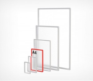 Рамка из ударопрочного пластика с закруглёнными углами формат A4