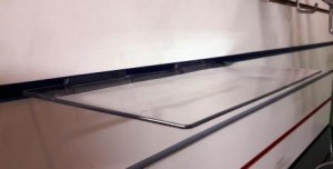 Полочка прозрачная 30х15 см (HC-V110) для экономпанели