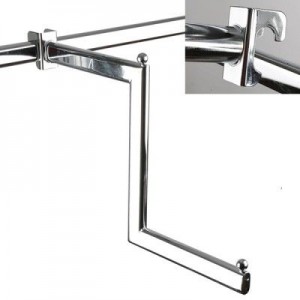  Кронштейн Z-образный хром на овальную трубу усиленный L=360 мм M5022