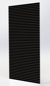 Экономпанель 2,4х1,2 м. МДФ шаг 50 мм. цвет чёрный