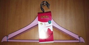 Вешалка из пластика IDEAL, цвет розовый